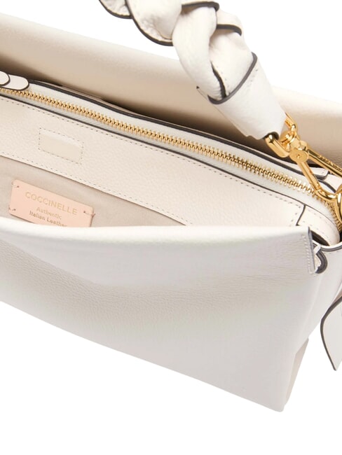 BOHEME GRANA DOUBLE Borsa in pelle martellata con tracolla blanco/skin - Borse Donna