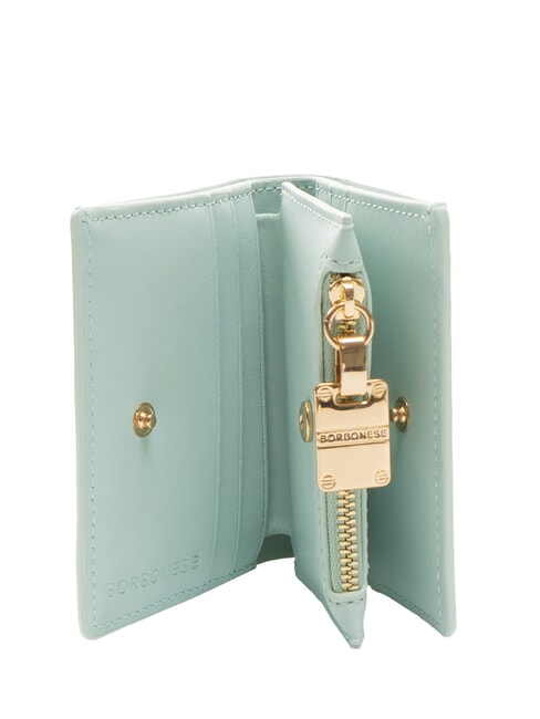 LETTERING Portafoglio compatto in pelle marine - Portafogli Donna