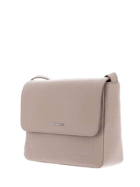 MELLOW LEATHER Borsa a tracolla in pelle con patta warm taupe - Borse Donna