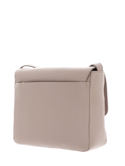 MELLOW LEATHER Borsa a tracolla in pelle con patta warm taupe - Borse Donna