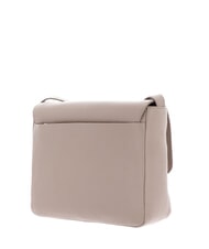MANDARINA DUCK MELLOW LEATHER Borsa a tracolla in pelle con patta warm taupe - Borse Donna - 3