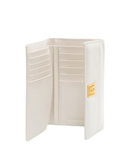 BORBONESE LETTERING PLATE  Portafoglio Donna in pelle bianco - Portafogli Donna - 2