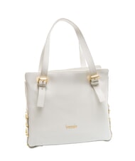 BRACCIALINI NORA Borsa shopping in pelle con fibbie bianco - Borse Donna - 2