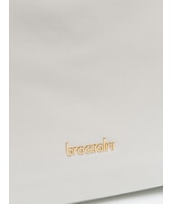 BRACCIALINI NORA Borsa shopping in pelle con fibbie bianco - Borse Donna - 3