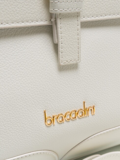 HELLEN Borsa cartelletta in pelle con fibbia bianco - Borse Donna