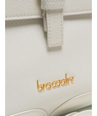 BRACCIALINI HELLEN Borsa cartelletta in pelle con fibbia bianco - Borse Donna - 4