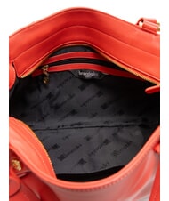 BRACCIALINI SOFIA Borsa a mano in pelle con fiorellini rosso - Borse Donna - 6