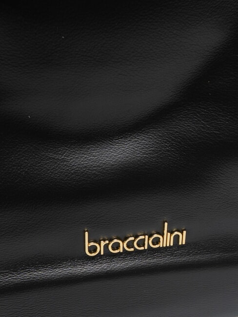 SOFIA Borsa a mano in pelle con fiorellini nero - Borse Donna