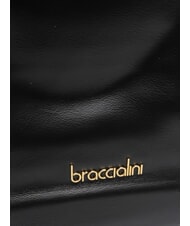 BRACCIALINI SOFIA Borsa a mano in pelle con fiorellini nero - Borse Donna - 5