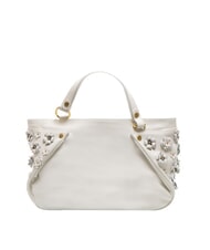 BRACCIALINI SOFIA Borsa a mano in pelle con fiorellini bianco - Borse Donna - 4