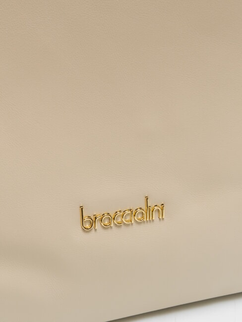 NAOMI Borsa a spalla in pelle beige - Borse Donna