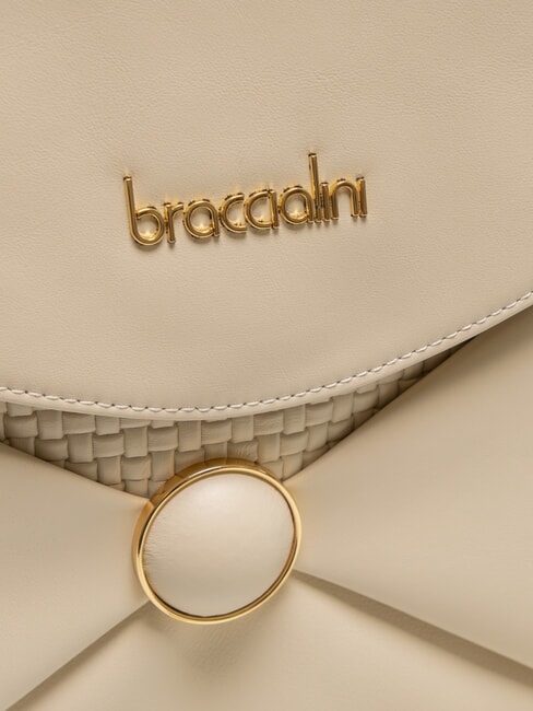 NAOMI Borsa a cartelletta in pelle beige - Borse Donna