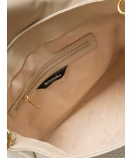 BRACCIALINI NAOMI Borsa a cartelletta in pelle beige - Borse Donna - 5