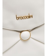BRACCIALINI NAOMI Borsa a cartelletta in pelle bianco - Borse Donna - 3