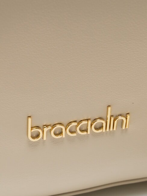 NORA Borsa a bauletto pelle con fibbie beige - Borse Donna