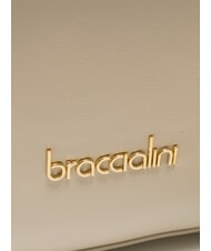 BRACCIALINI NORA Borsa a bauletto pelle con fibbie beige - Borse Donna - 3