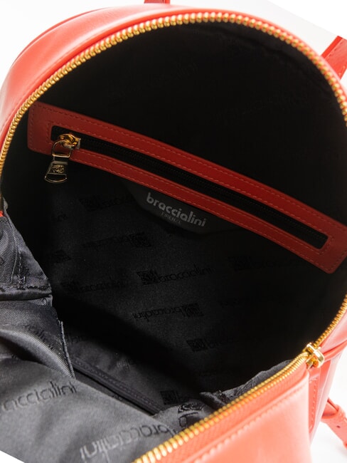 NAOMI Zaino tondo in pelle rosso - Borse Donna