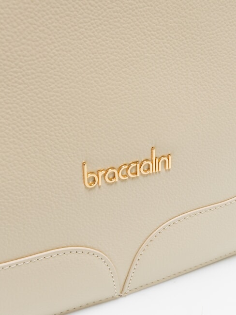 HELLEN Borsa shopping in pelle beige - Borse Donna