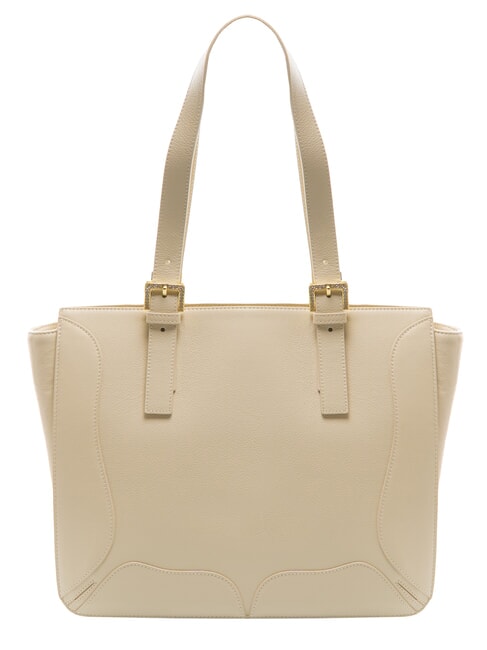 HELLEN Borsa shopping in pelle beige - Borse Donna