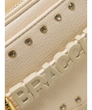 BRACCIALINI GISELLE Borsa a tracolla con logo e borchie beige - Borse Donna - 4