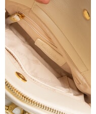 BRACCIALINI GISELLE Borsa a tracolla con logo e borchie beige - Borse Donna - 5