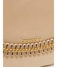 BRACCIALINI NAOMI Borsa hobo in pelle con catena beige - Borse Donna - 3