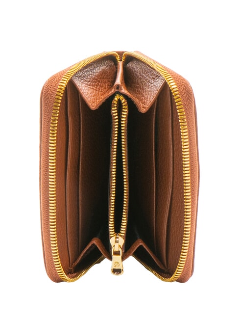 BASIC Portafoglio piccolo zip around pelle marrone - Portafogli Donna