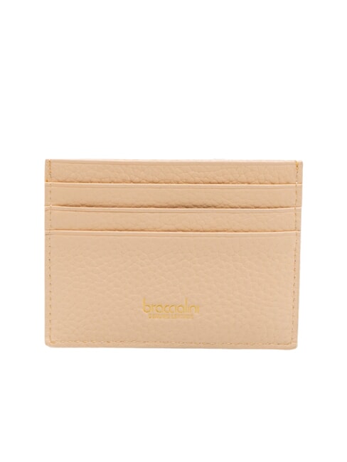 BASIC Porta carte credito pelle beige - Portafogli Donna
