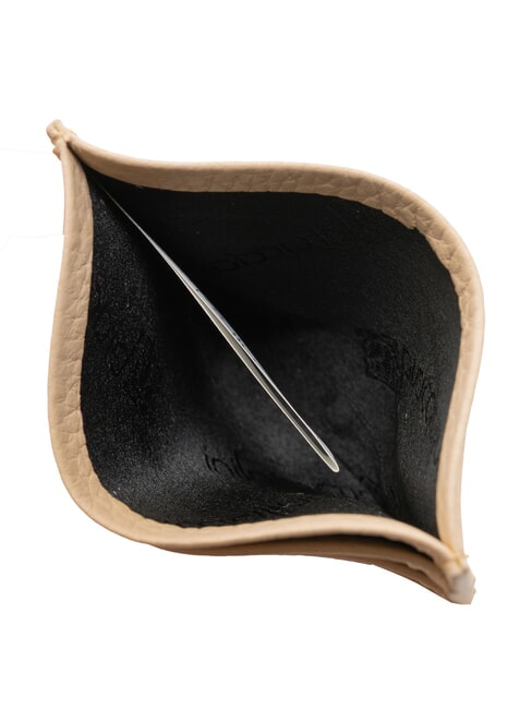 BASIC Porta carte credito pelle beige - Portafogli Donna