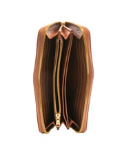 BRACCIALINI BASIC Portafoglio grande zip around pelle marrone - Portafogli Donna - 2