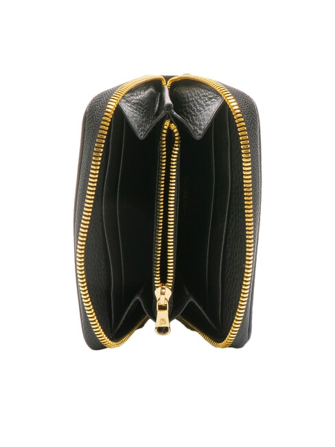 BASIC Portafoglio piccolo zip around pelle nero - Portafogli Donna