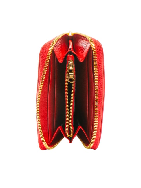 BASIC Portafoglio piccolo zip around pelle rosso - Portafogli Donna