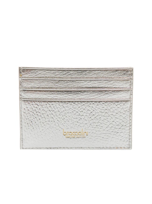 BASIC Porta carte credito pelle argento - Portafogli Donna