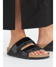 BIRKENSTOCK UJI Sandalo ciabatta in pelle black - Scarpe Donna - 8