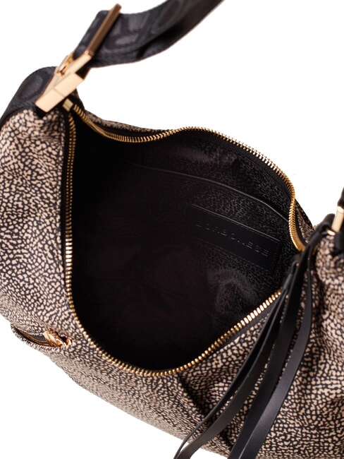 FOLD  Borsa morbida a tracolla OP/NATURALE/NERO - Borse Donna