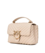 PINKO LOVE LADY PUFF Mini Bag a mano, con tracolla beige-grigio fumo-antique gold - Borse Donna - 2
