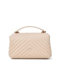 PINKO LOVE LADY PUFF Mini Bag a mano, con tracolla beige-grigio fumo-antique gold - Borse Donna - 3
