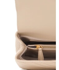 PINKO LOVE LADY PUFF Mini Bag a mano, con tracolla beige-grigio fumo-antique gold - Borse Donna - 4