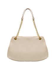 BRACCIALINI GISELLE Borsa a spalla con logo metallico beige - Borse Donna - 4
