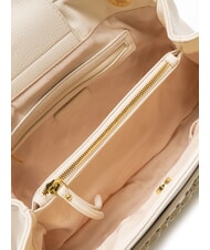 BRACCIALINI GISELLE Borsa a spalla con logo metallico beige - Borse Donna - 5