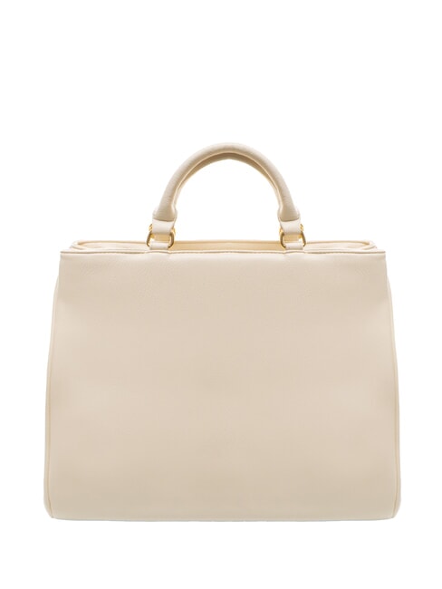 GISELLE Borsa tote con logo metallico beige - Borse Donna