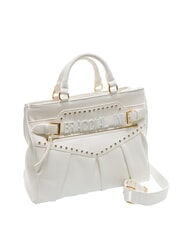 BRACCIALINI GISELLE Borsa tote con logo metallico bianco - Borse Donna - 2