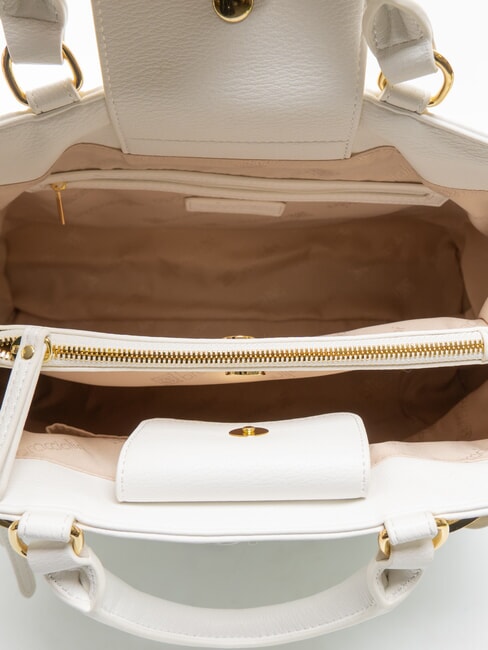 GISELLE Borsa tote con logo metallico bianco - Borse Donna