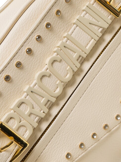 GISELLE Borsa bauletto logo metallico beige - Borse Donna