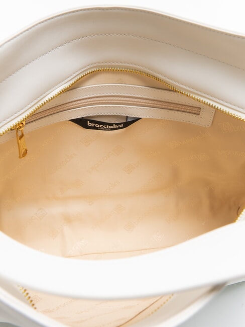 GRETA Borsa a sacca in pelle bianco - Borse Donna