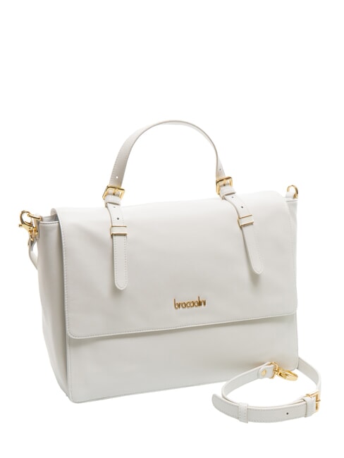 GRETA Borsa cartelletta in pelle con tracolla bianco - Borse Donna