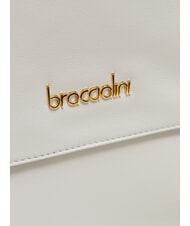 BRACCIALINI GRETA Borsa cartelletta in pelle con tracolla bianco - Borse Donna - 4