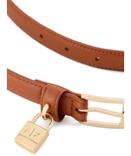 ARMANI EXCHANGE LOCK Cintura con charm  whisky - Cinture - 2