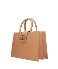 ARMANI EXCHANGE JODIE Borsa a mano media camel rose - Borse Donna - 3