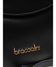 BRACCIALINI SOFIA Borsa a mano pelle con fiorellini nero - Borse Donna - 3